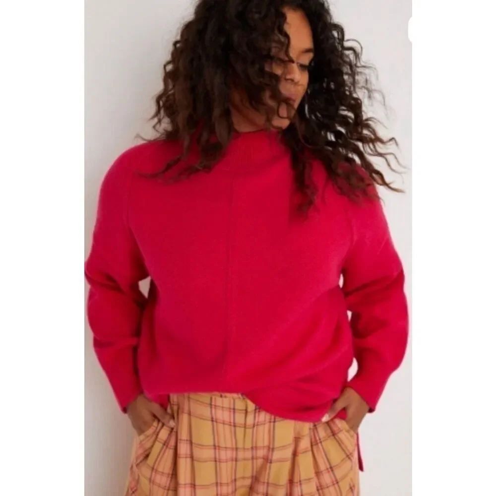 Anthropologie Maeve Pink Turtleneck Sweater Size XS